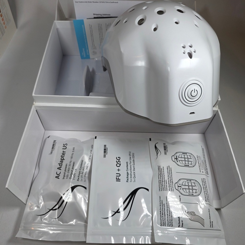 Theradome EVO LH40 Laser Hair Growth Helmet Device FDA-Cleared White TESTED